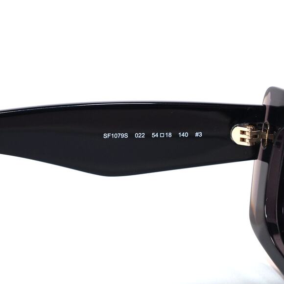 Ferragamo Rectangle Two-Toned Sunglasses - Dark Grey / Grey - NIB - Picture 5 of 9
